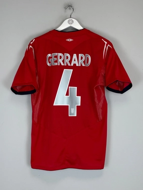 2004/06 ENGLAND GERRARD #4 AWAY SHIRT (M) UMBRO Low Profile Silhouette Airflow Channel System