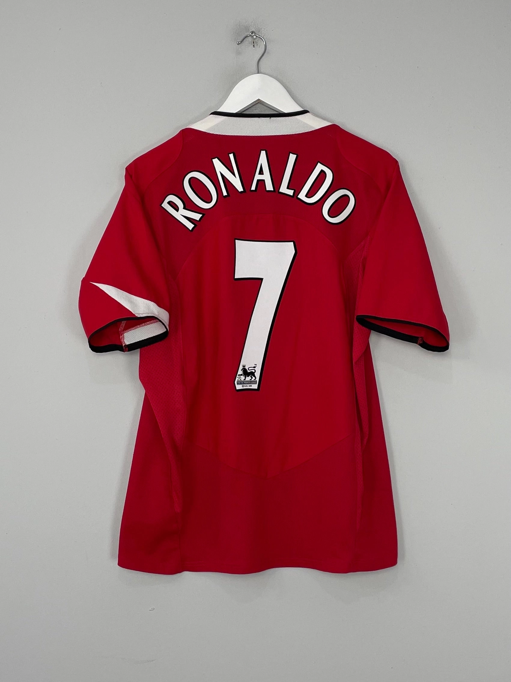 2004/06 MANCHESTER UNITED RONALDO #7 HOME SHIRT (L) NIKE Quick Release Venting