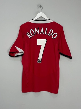 Stretch Knit Technology 2004/06 MANCHESTER UNITED RONALDO #7 HOME SHIRT (L) NIKE