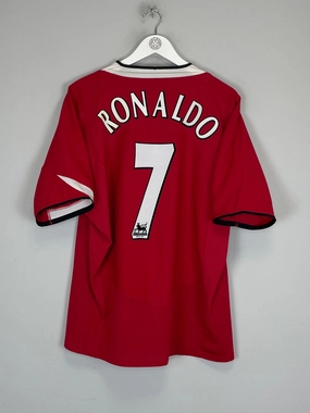 2004/06 MANCHESTER UNITED RONALDO #7 HOME SHIRT (XL) NIKE Balanced Motion Unisex Fit