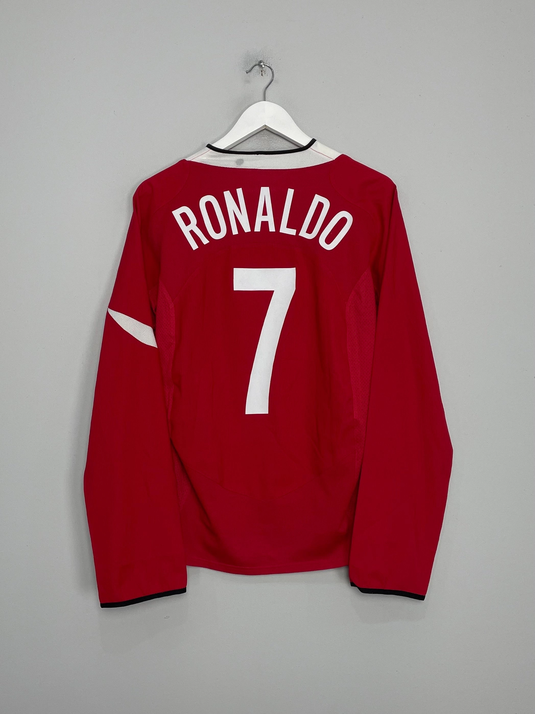 2004/06 MANCHESTER UNITED RONALDO #7 L/S HOME SHIRT (M) NIKE Motion Design