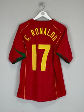 2004/06 PORTUGAL C.RONALDO #17 HOME SHIRT (L) NIKE Night Run
