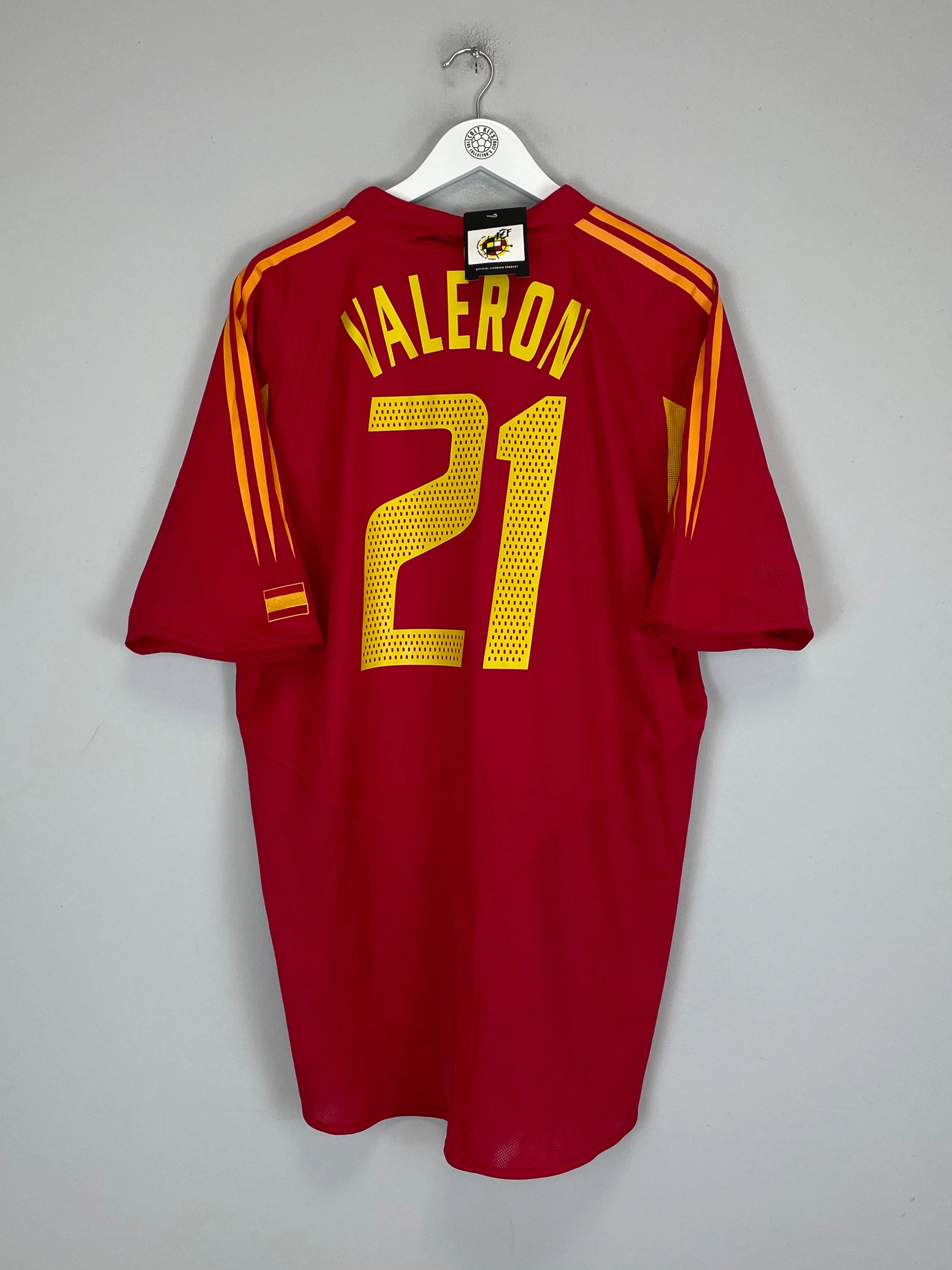 Comfort Stretch Fit 2004/06 SPAIN VALERON #21 *BNWT* HOME SHIRT (XL) ADIDAS