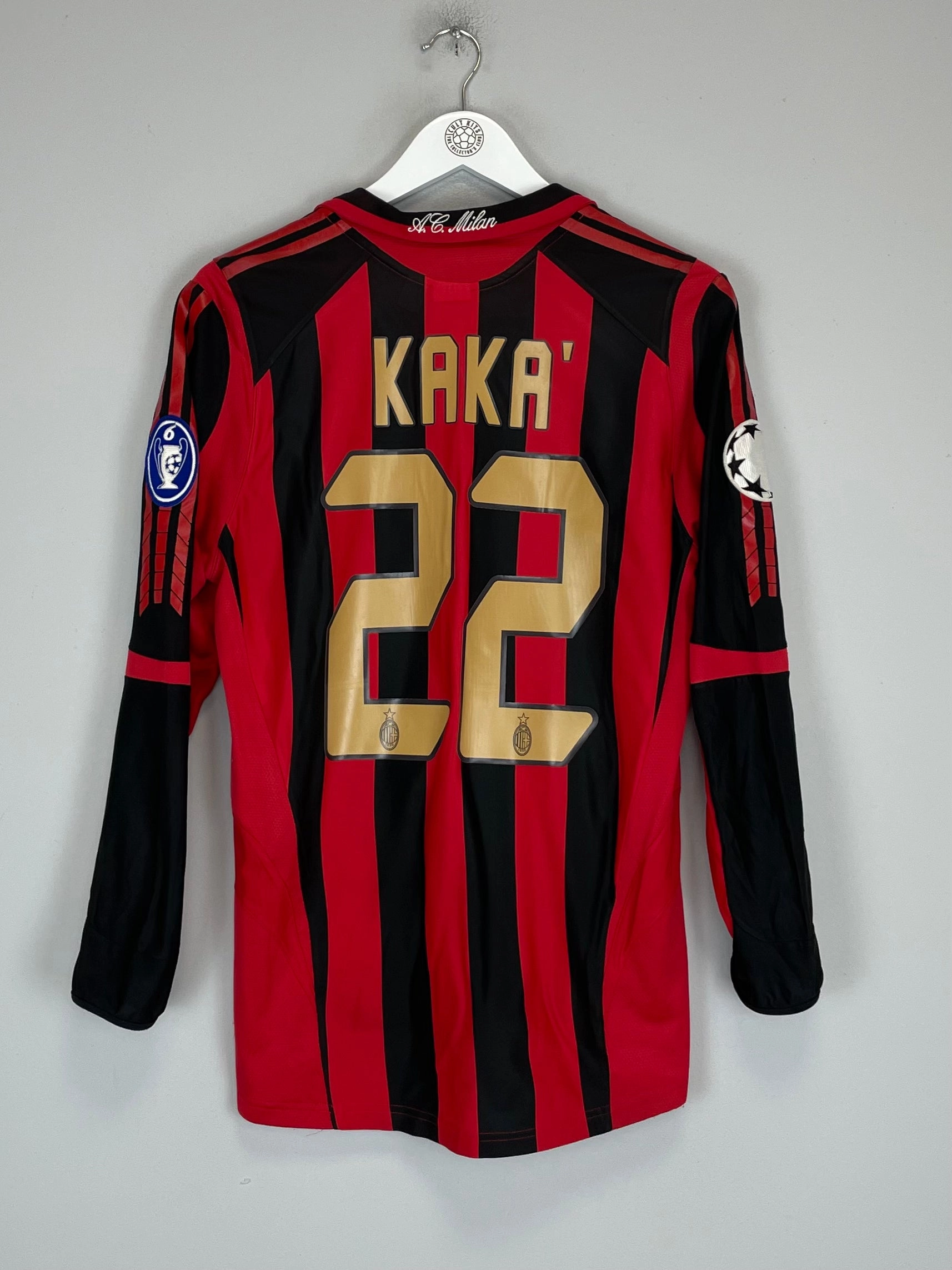 2005/06 AC MILAN KAKA #22 C/L L/S HOME SHIRT (S) ADIDAS Jacquard Knit