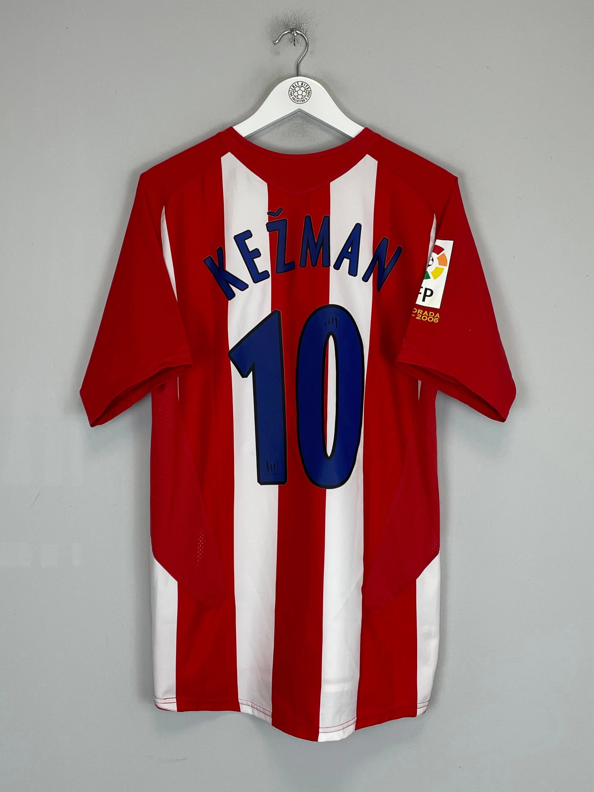 Eco Friendly Recycled Polyester 2005/06 ATLETICO MADRID KEZMAN #10 *PLAYER ISSUE* HOME SHIRT (M) NIKE