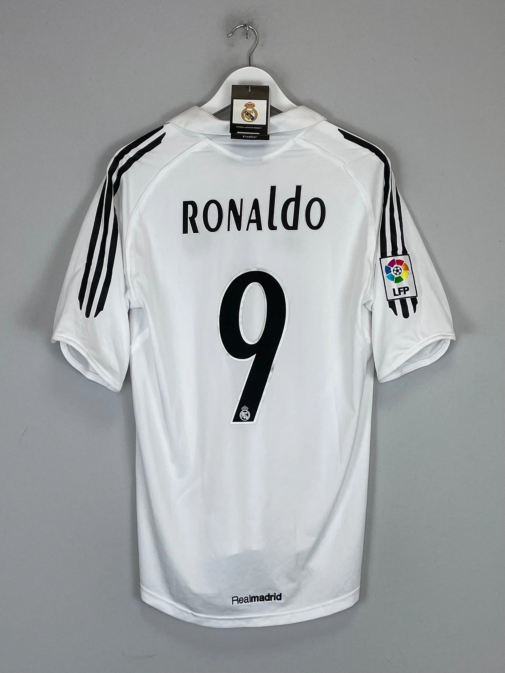Reinforced Shoulder Seams 2005/06 REAL MADRID RONALDO #9 *BNWT* HOME SHIRT (M) ADIDAS
