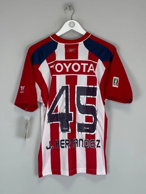 Smooth Texture quick dry 2006/07 CHIVAS GUADALAJARA J.HERNANDEZ #45 *BNWT* HOME SHIRT (XS) REEBOK