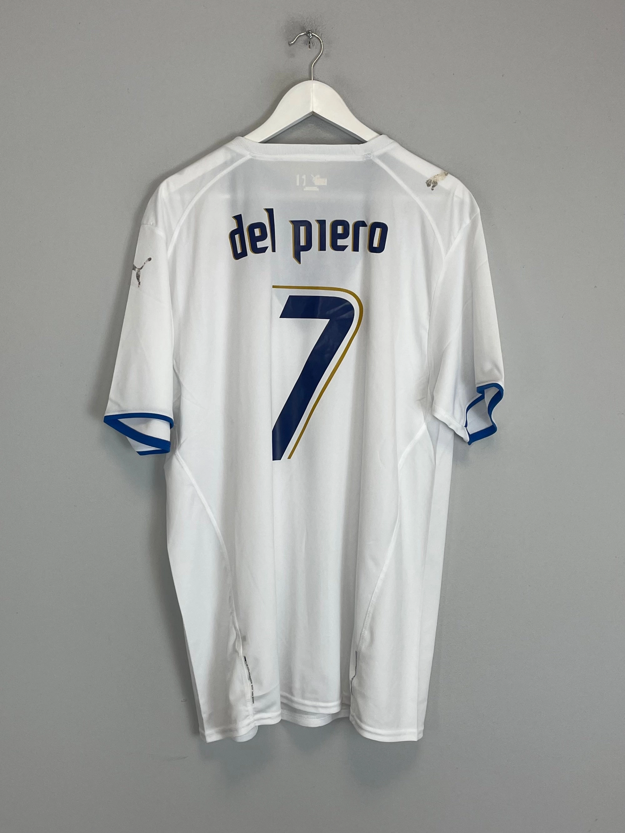 Low Bulk Construction Hypoallergenic fabric 2006/07 ITALY DEL PIERO #7 AWAY SHIRT (XL) PUMA