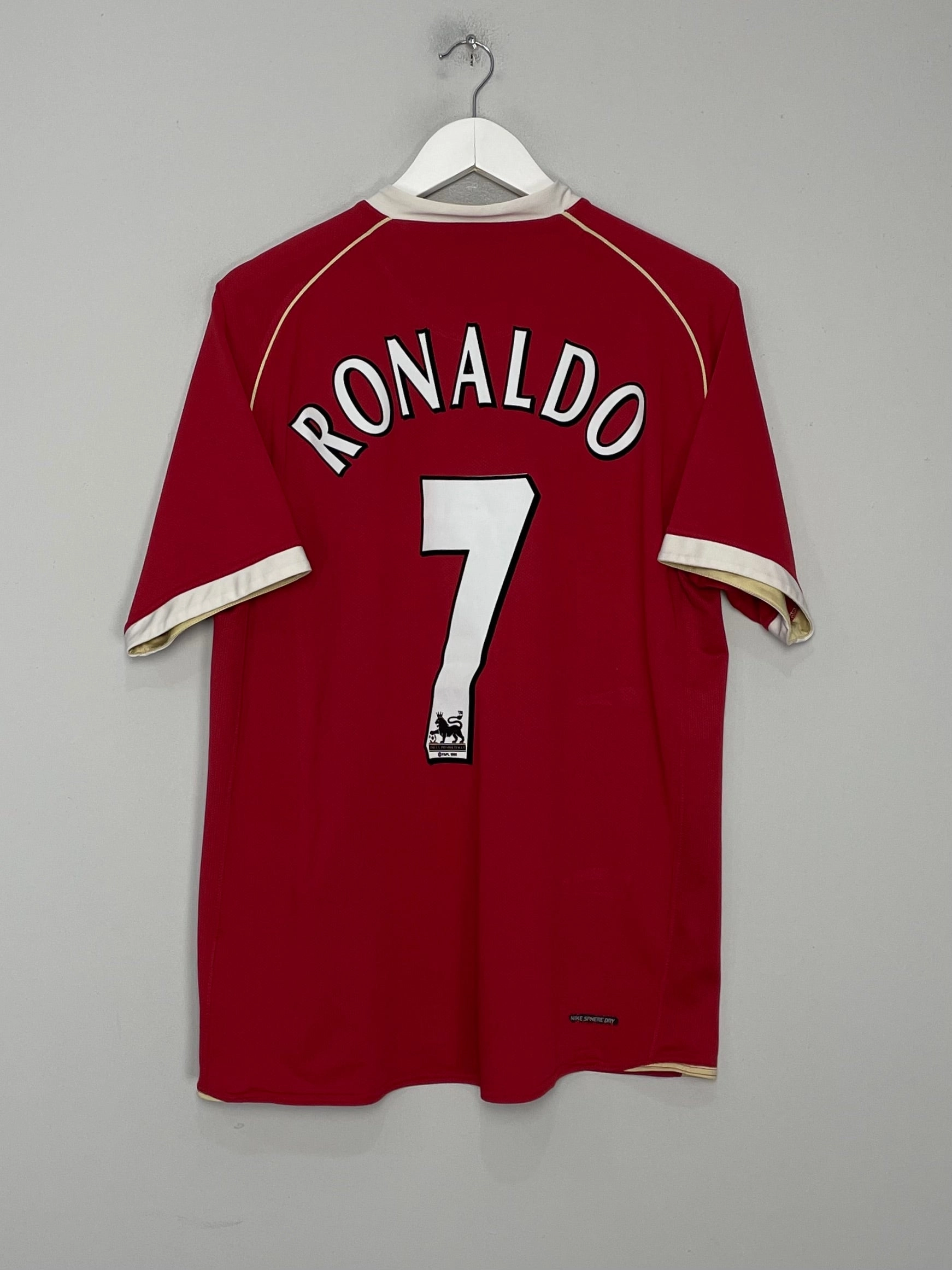 2006/07 MANCHESTER UNITED RONALDO #7 HOME SHIRT (M) NIKE Urban Comfort Mesh Ventilation Zones