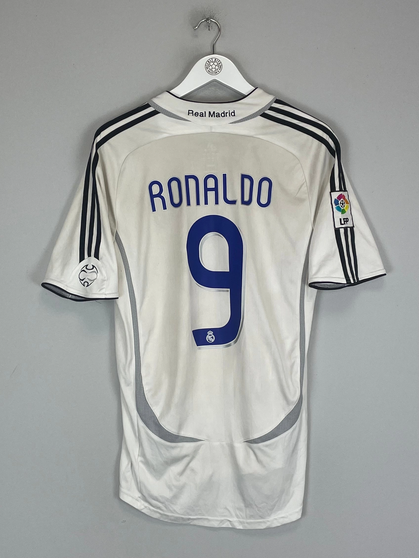 2006/07 REAL MADRID RONALDO #9 HOME SHIRT (M) ADIDAS Sun Protection Fabric