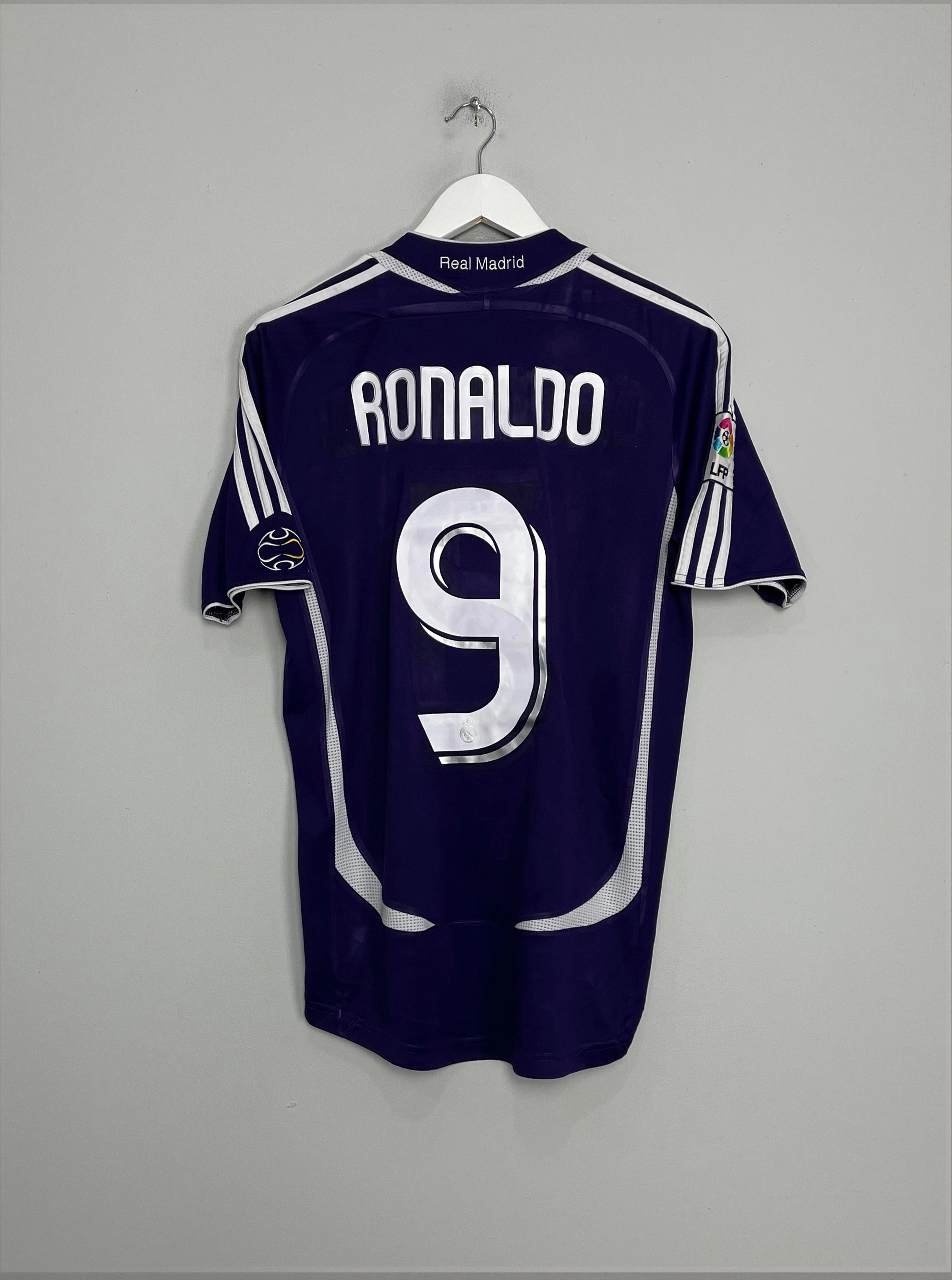 2006/07 REAL MADRID RONALDO #9 THIRD SHIRT (S) ADIDAS Bold Trim Wind Resistant Outer Layer