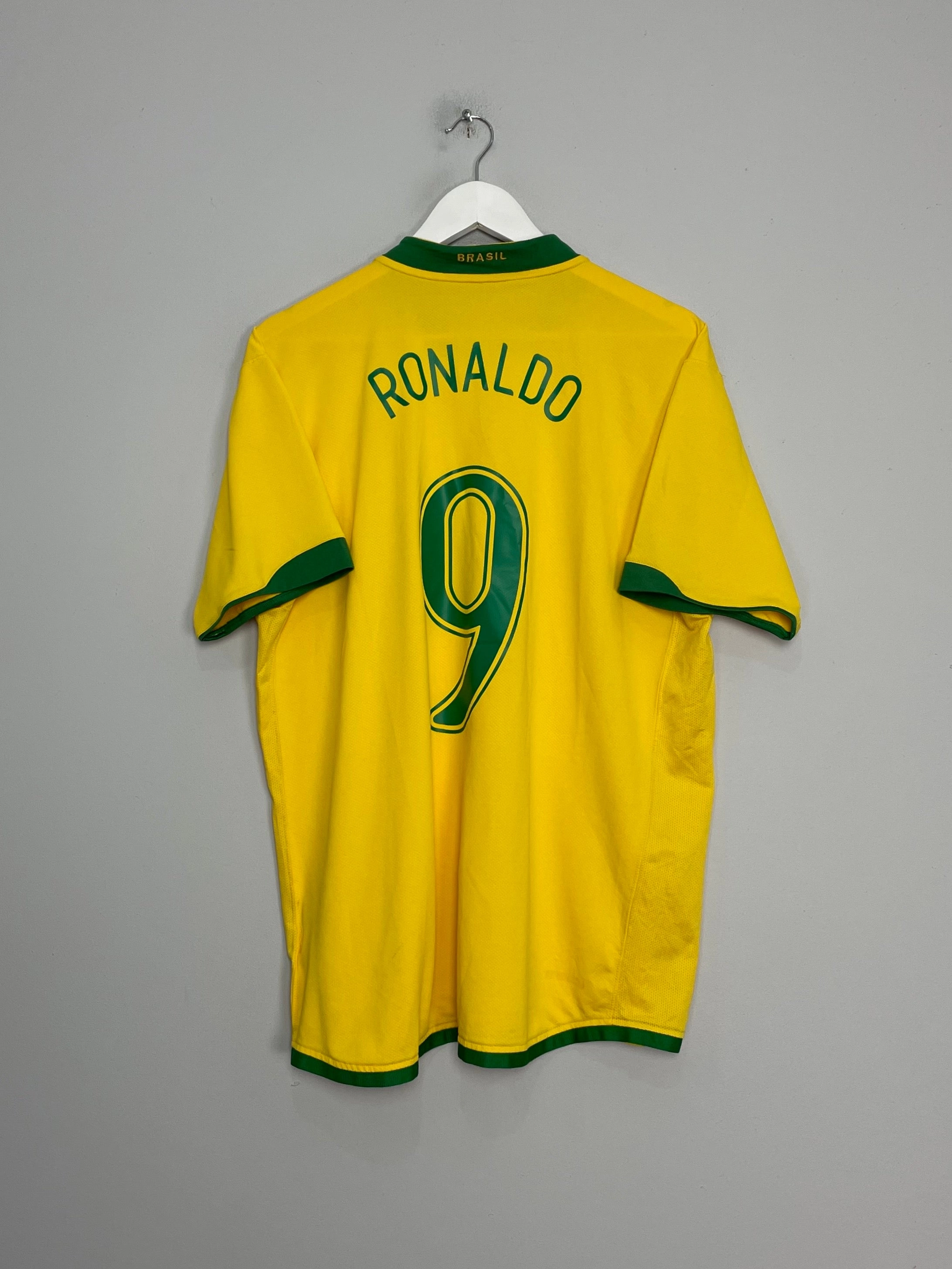 2006/08 BRAZIL RONALDO #9 HOME SHIRT (L) NIKE Endurance Gear