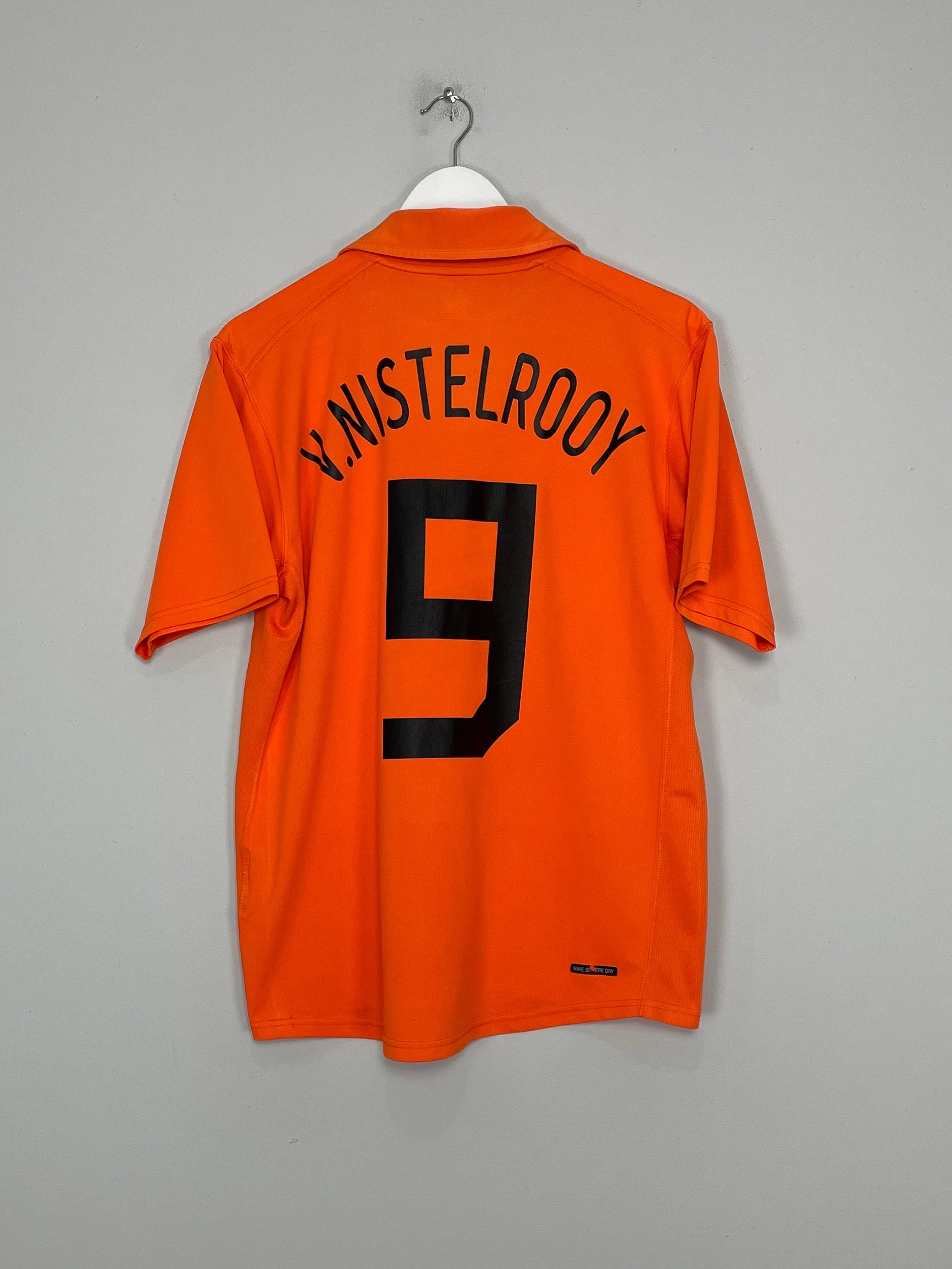 2006/08 NETHERLANDS VAN NISTELROOY #9 HOME SHIRT (M) NIKE Full Sleeve Design Quick Release Ventilation