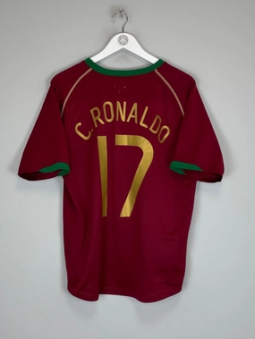 Shape Retention Fabric Variable Density Knitting 2006/08 PORTUGAL C.RONALDO #17 HOME SHIRT (S) NIKE