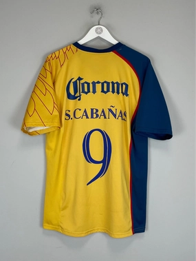 Seamless Stitching Design 2007/08 CLUB AMERICA S.CABANAS #9 HOME SHIRT (XL) NIKE