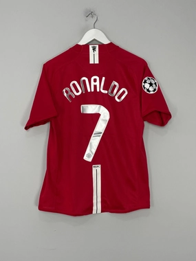 Zip Up 2007/08 MANCHESTER UNITED RONALDO #7 *C/L FINAL* HOME SHIRT (M) NIKE
