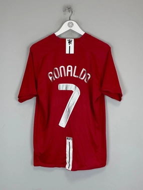 2007/09 MANCHESTER UNITED RONALDO #7 HOME SHIRT (L) NIKE Speed Fit Seam Free Engineering
