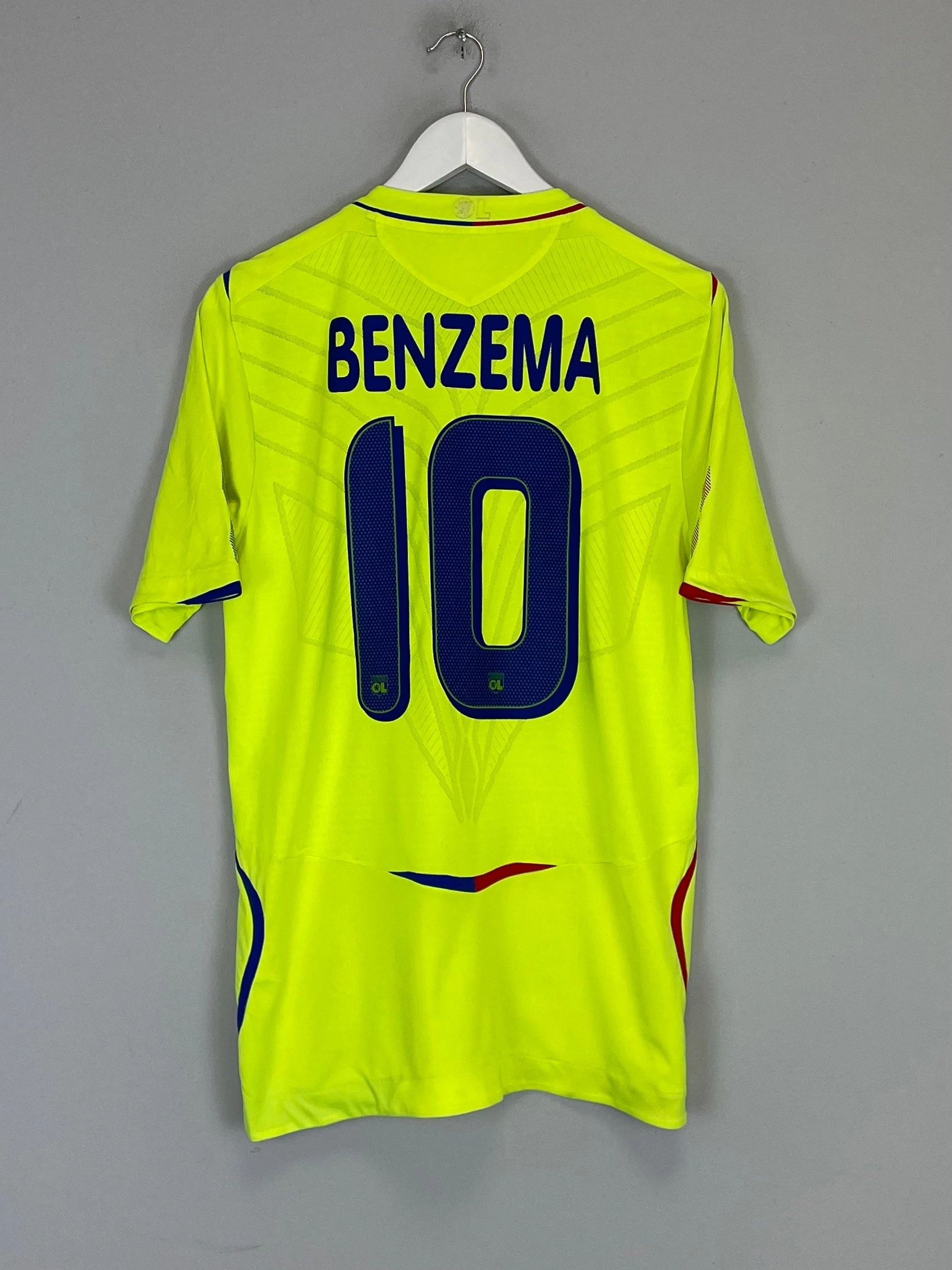 Comfort Layer Wrinkle resistant fabric 2008/09 LYON BENZEMA #10 THIRD SHIRT (M) ADIDAS