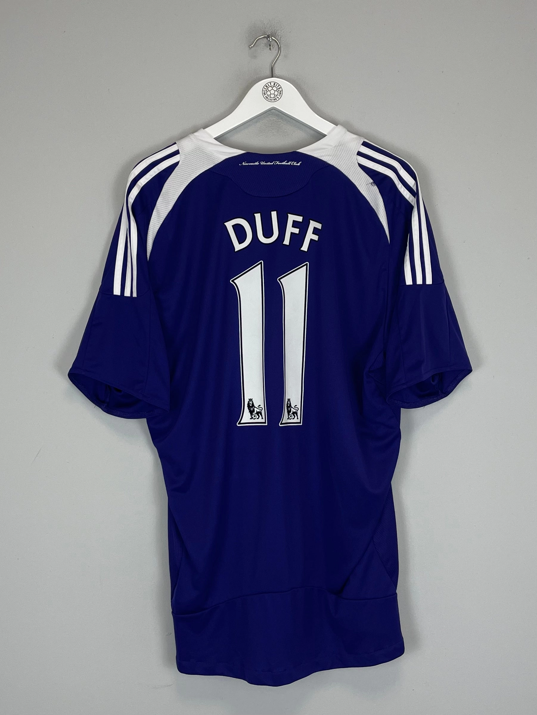 2008/09 NEWCASTLE UNITED DUFF #11 AWAY SHIRT (XL) ADIDAS Stretch Zones