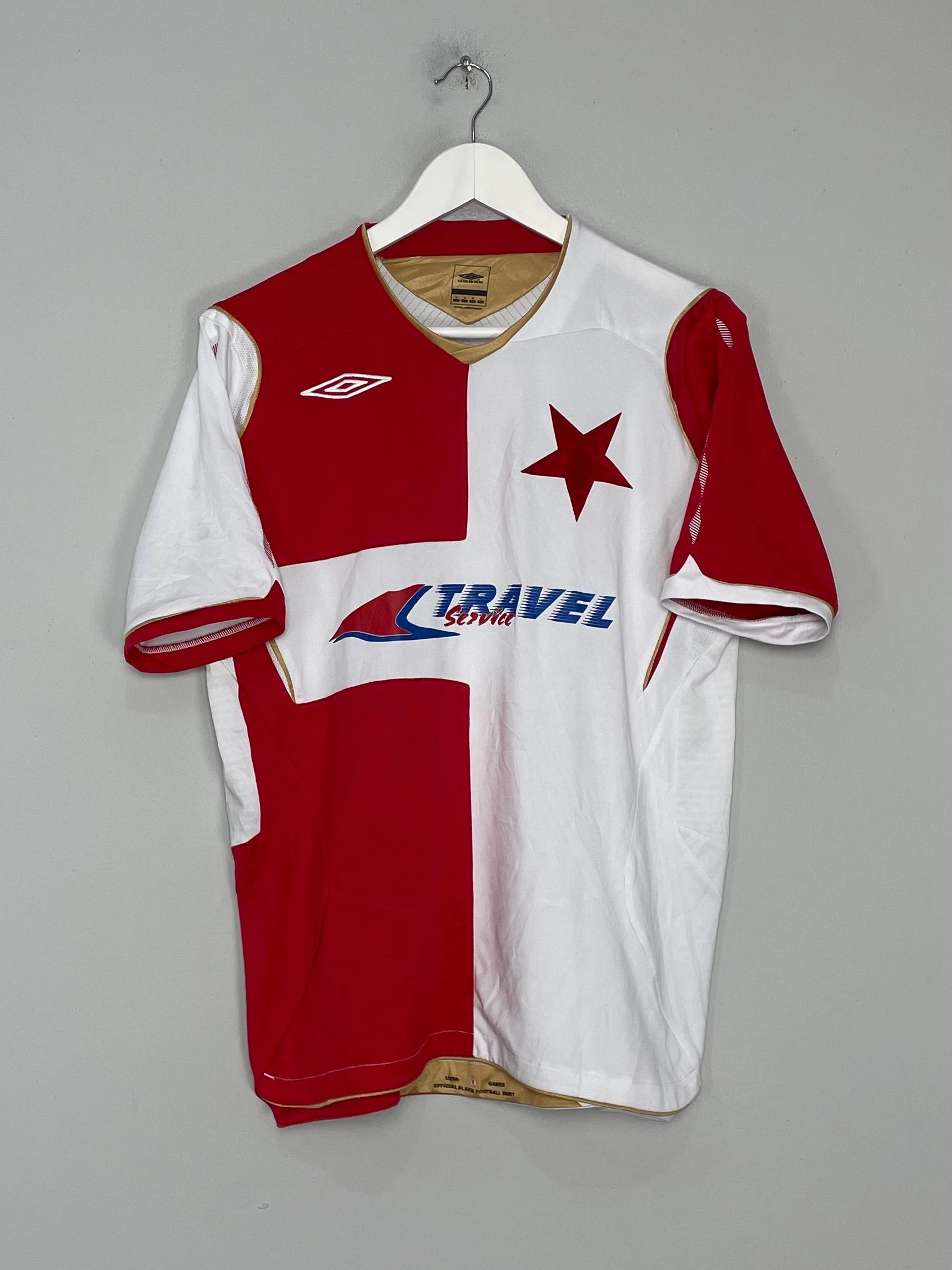 Smooth Flatlock Stitching 2008/09 SLAVIA PRAHA HOME SHIRT (M) UMBRO