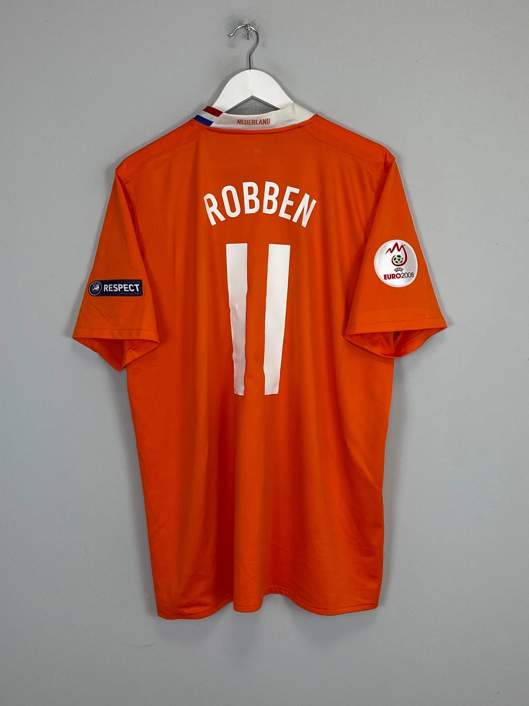 Mesh Panel Placement 2008/10 NETHERLANDS ROBBEN #11 HOME SHIRT (XL) NIKE