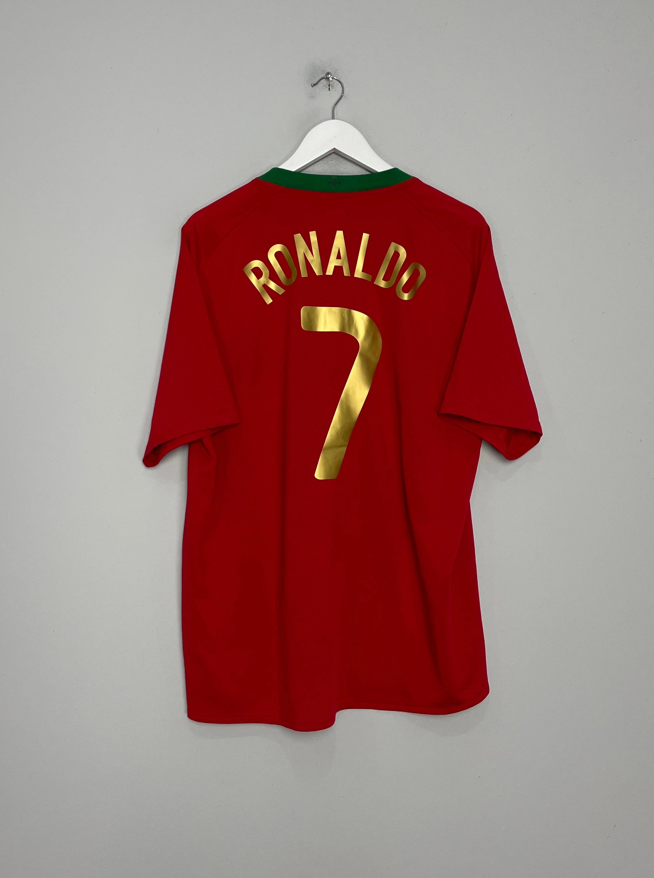 2008/10 PORTUGAL RONALDO #7 HOME SHIRT (XL) NIKE Odor Resistant Finish