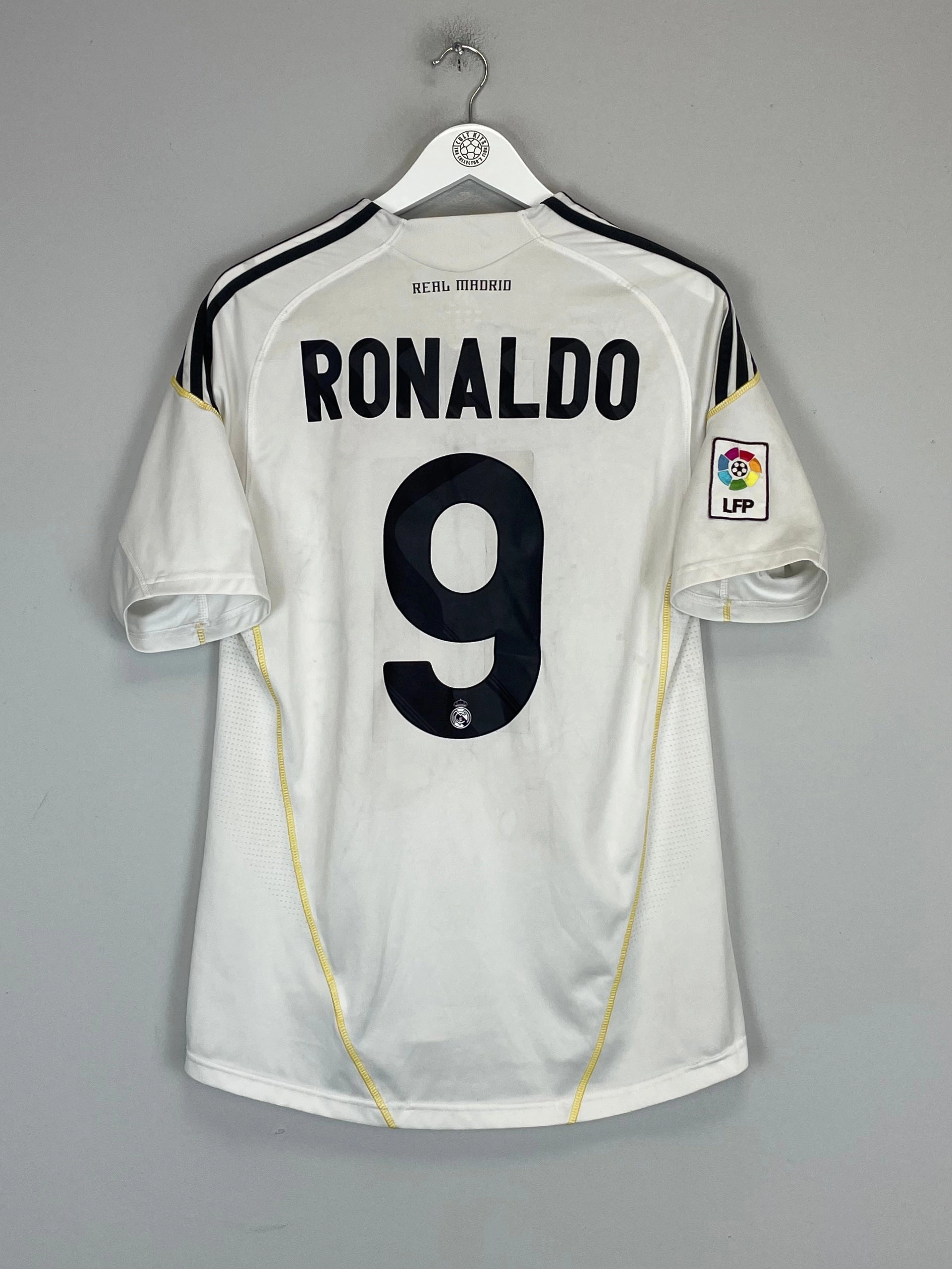 2009/10 REAL MADRID RONALDO #9 HOME SHIRT (M) ADIDAS Bonded Seamless Quick Move