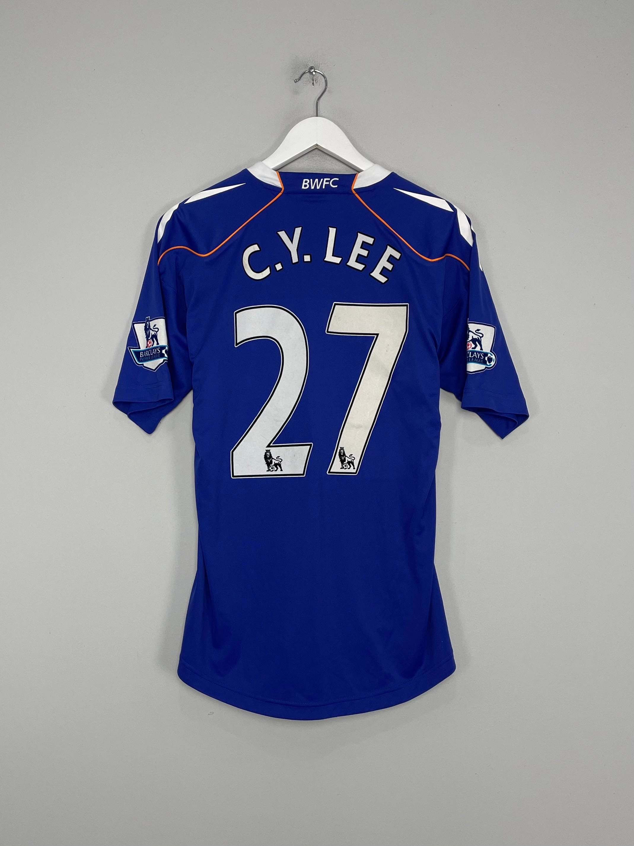 Mesh Panel Ventilation Speed Fit 2010/11 BOLTON C.Y.LEE #27 *MATCH ISSUE* AWAY SHIRT (M) REEBOK