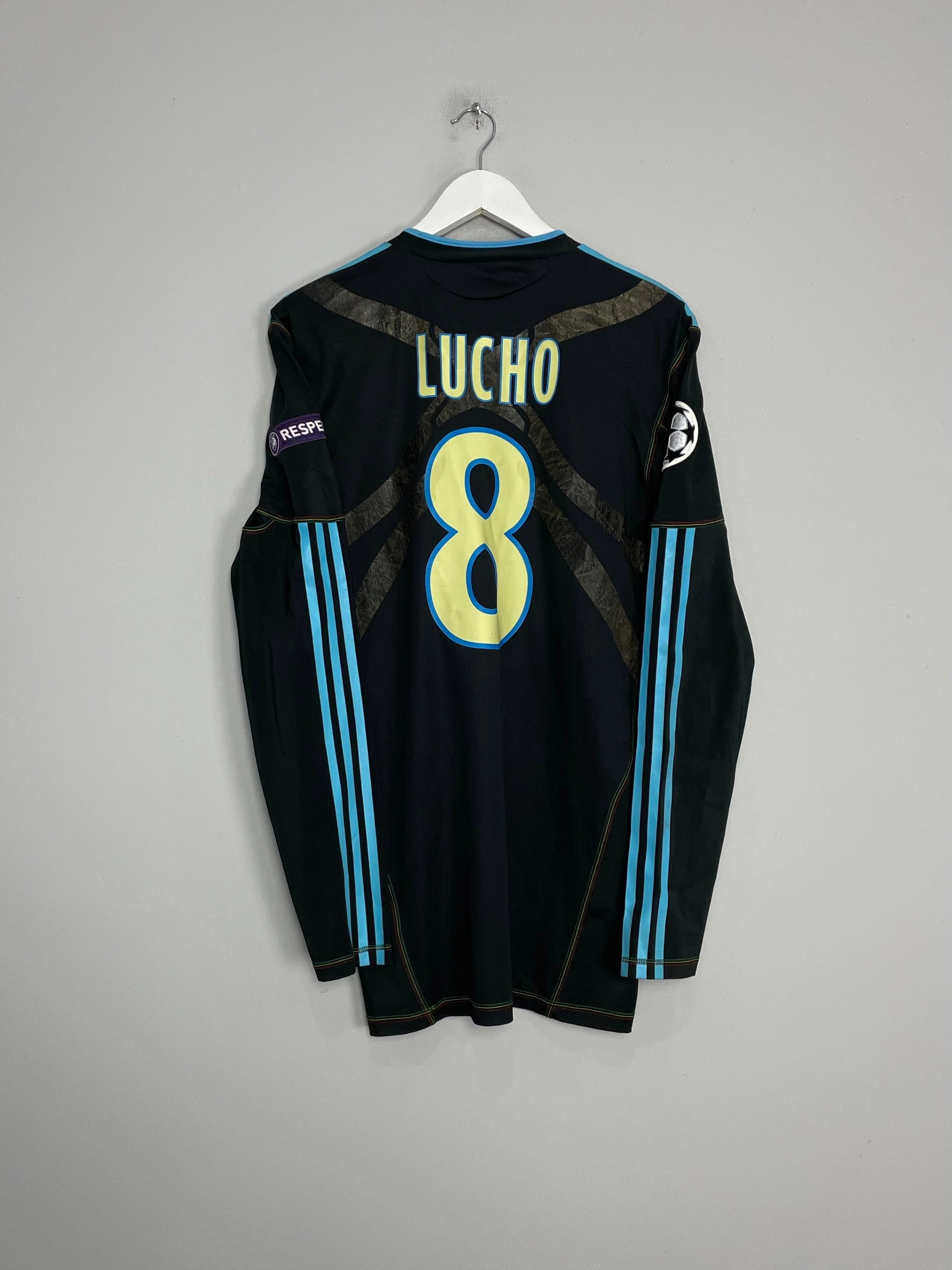 2010/11 MARSEILLE LUCHO #8 *PLAYER ISSUE* C/L THIRD SHIRT (XL) ADIDAS Contrast Binding Trim Multifunctional Performance Blend