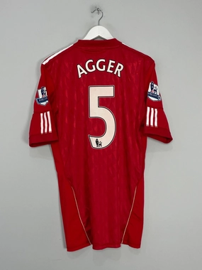 Adaptive Thermal Control 2010/12 LIVERPOOL AGGER #5 *MATCH ISSUE   SIGNED* HOME SHIRT (XL) ADIDAS
