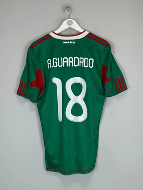 Ultra Fine Zippers 2010 MEXICO A.GUARDADO #18 HOME SHIRT (M) ADIDAS