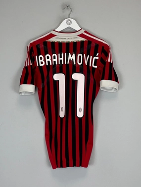 No Boundaries Adjustable Hem Drawstring 2011/12 AC MILAN IBRAHIMOVIC #11 *PLAYER ISSUE* HOME SHIRT (M) ADIDAS