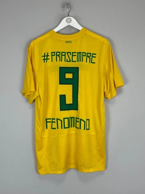 Ventilation Mesh Panel Comfort Driven 2011/12 BRAZIL RONALDO #9 FENOMENO HOME SHIRT (L) NIKE