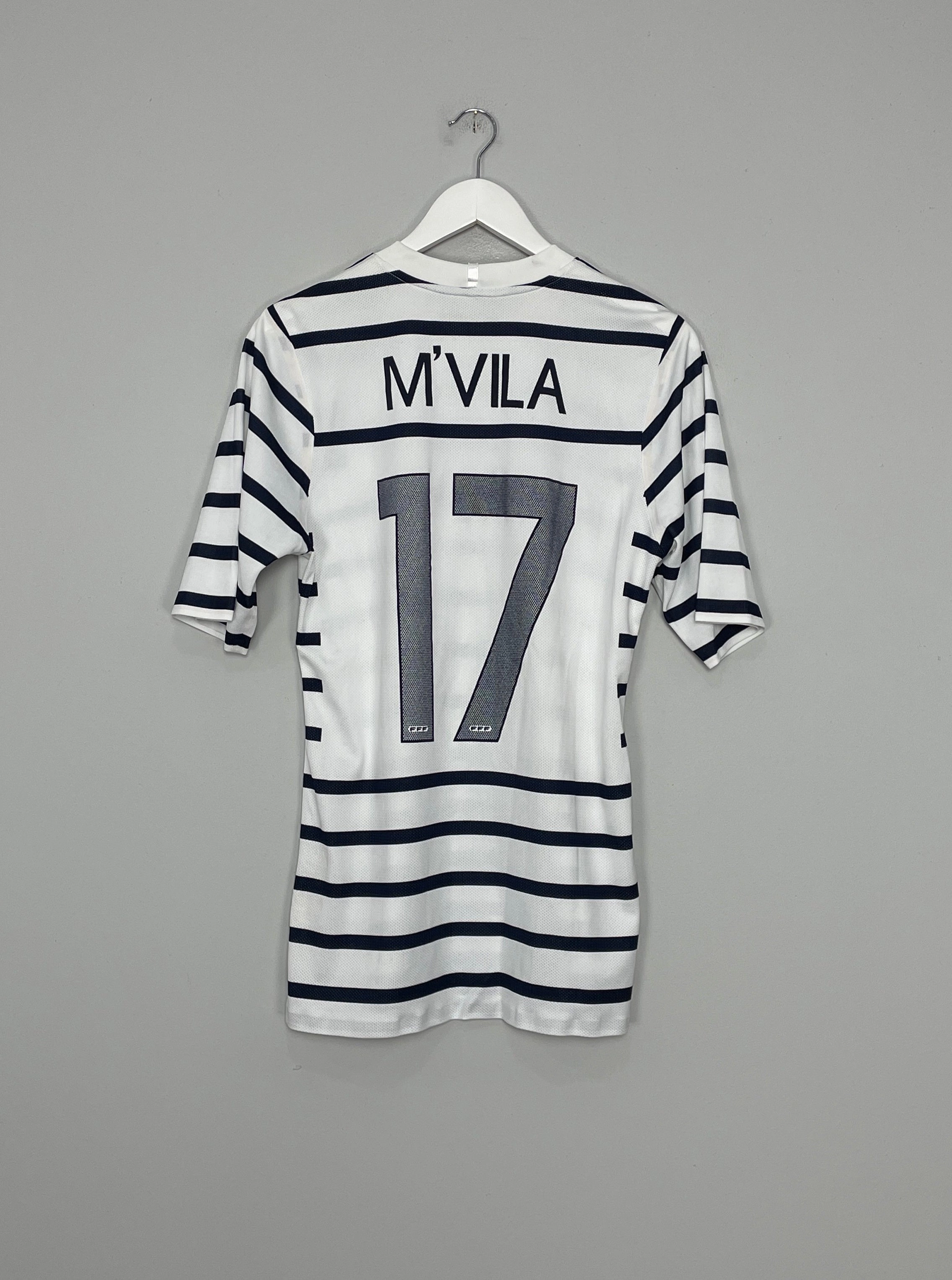 2011/12 FRANCE M'VILA #17 *PLAYER ISSUE* AWAY SHIRT (M) NIKE No Slip Gripper Hem Tagless Neckline Design