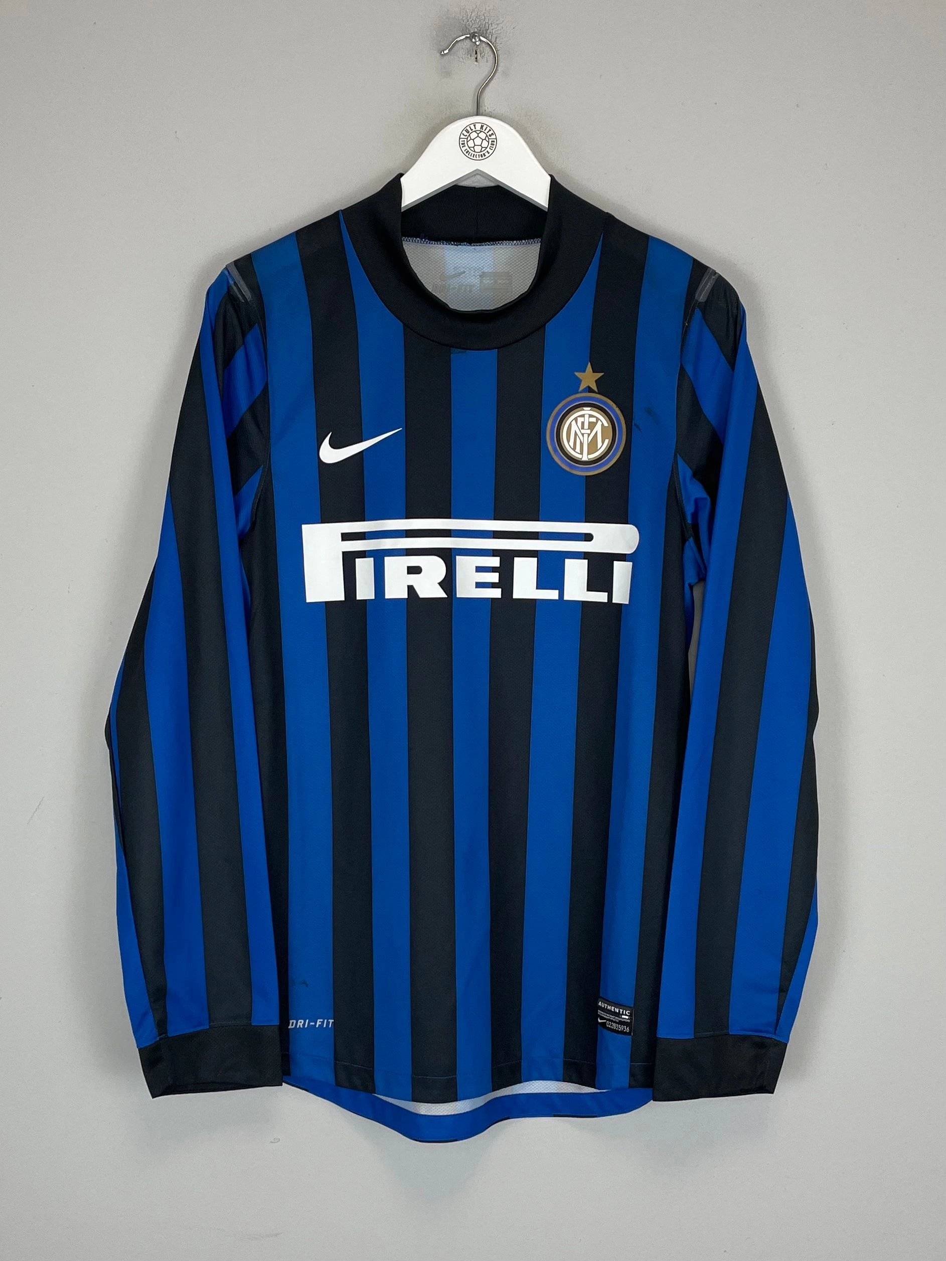 Moisture Lock Layer 2011/12 INTER MILAN *PLAYER ISSUE* L/S HOME SHIRT (M) NIKE