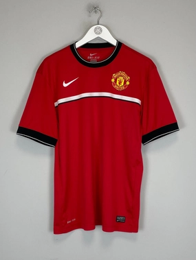 2011/12 MANCHESTER UNITED PRE MATCH SHIRT (L) NIKE Variable Density Knitting