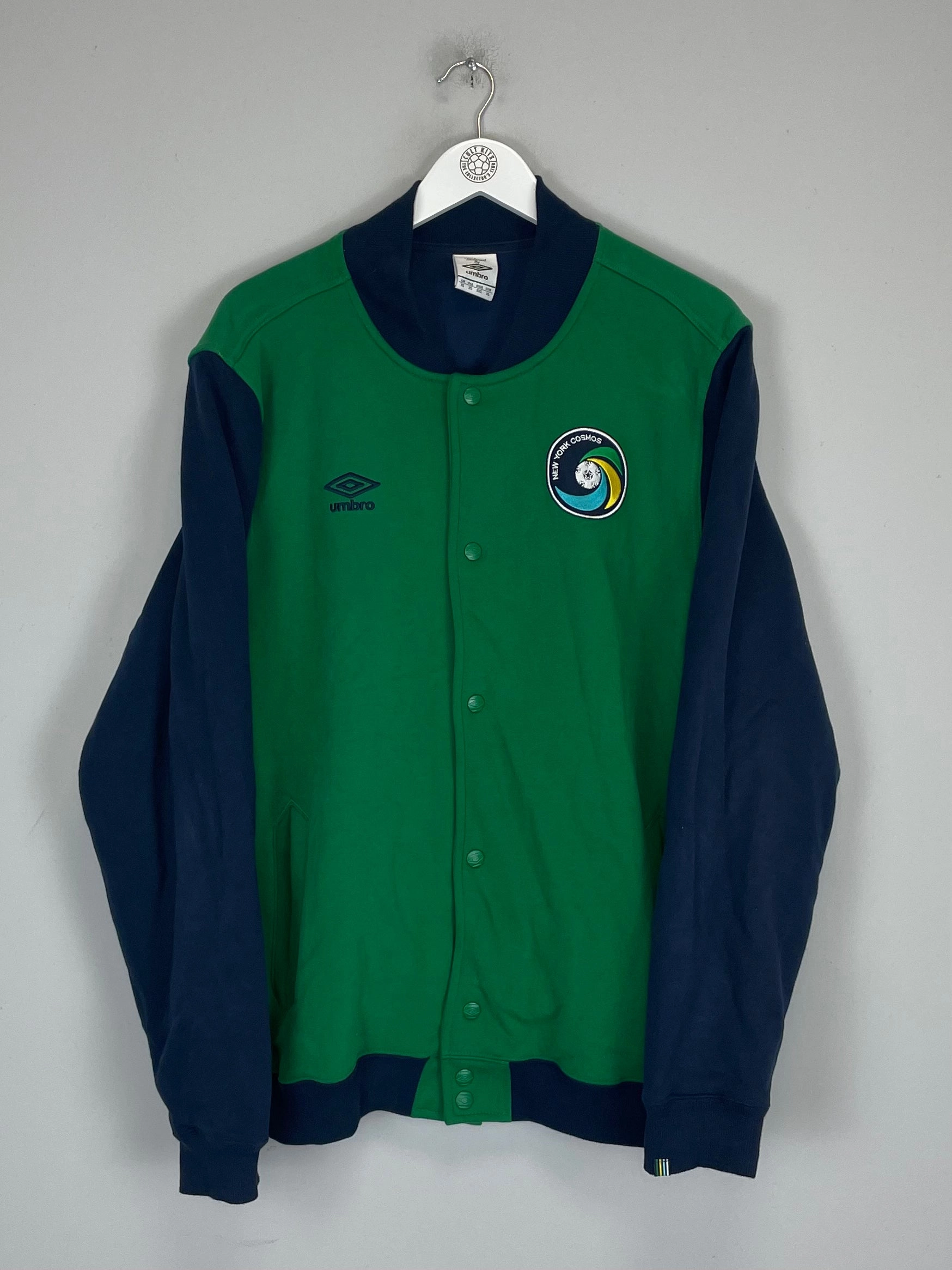 Athletic Day 2011/12 NEW YORK COSMOS *BNWOT* FLEECE BASEBALL JACKET (XL) UMBRO