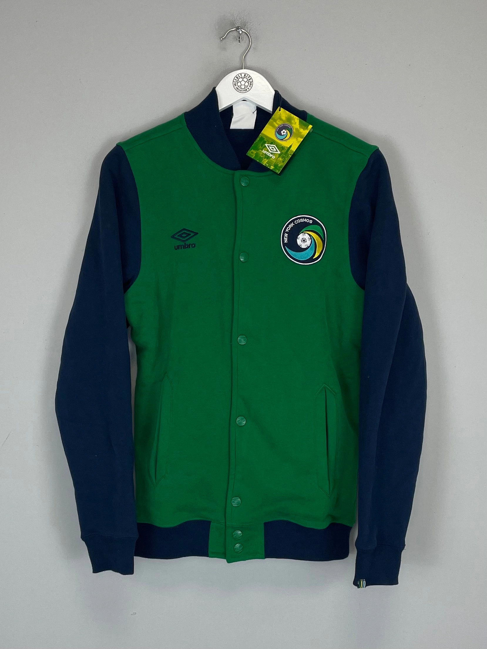 2011/12 NEW YORK COSMOS *BNWT* FLEECE BASEBALL JACKET (S) UMBRO Zero Chafe Technology