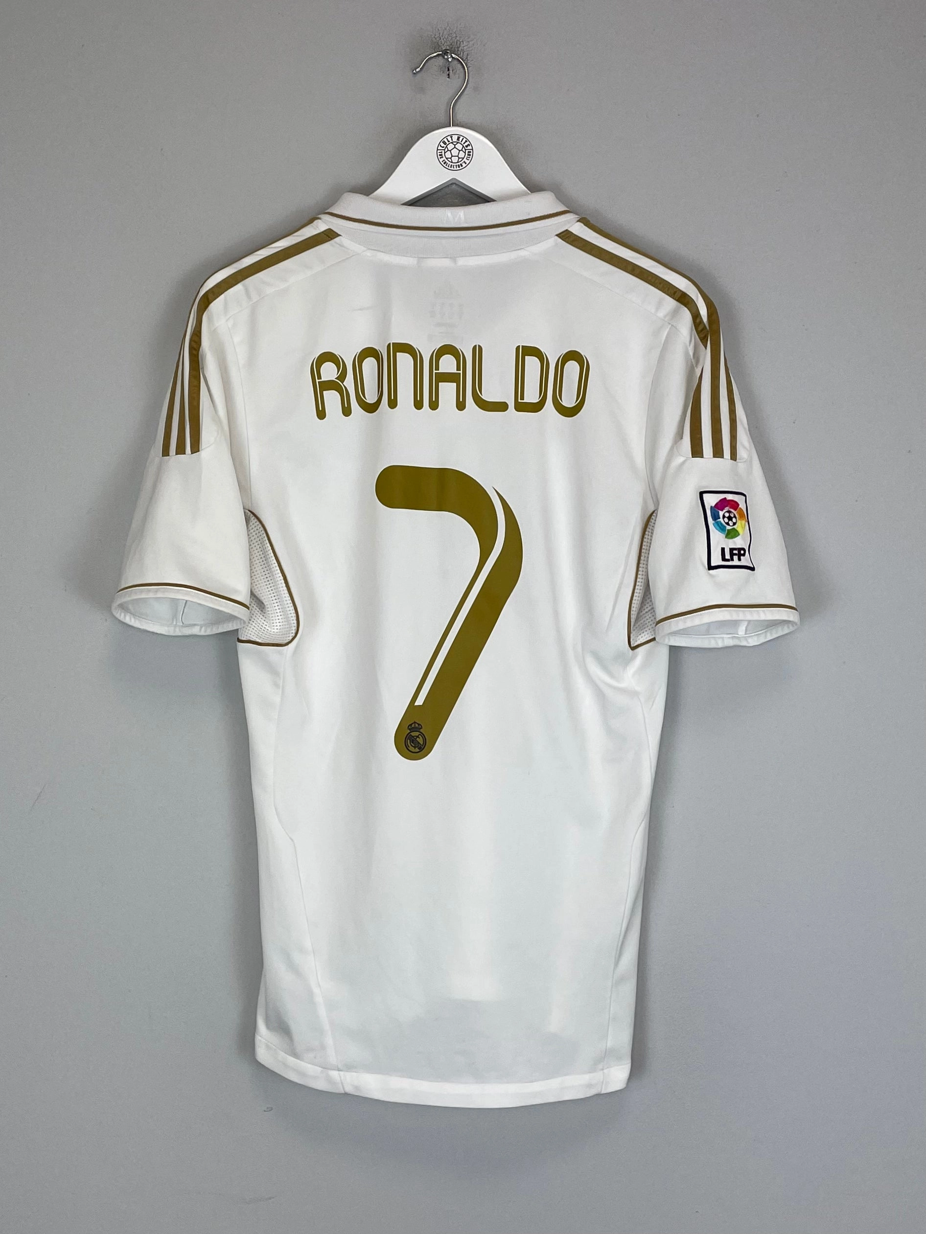 2011/12 REAL MADRID RONALDO #7 HOME SHIRT (M) ADIDAS Flex Ribbed Cuffs