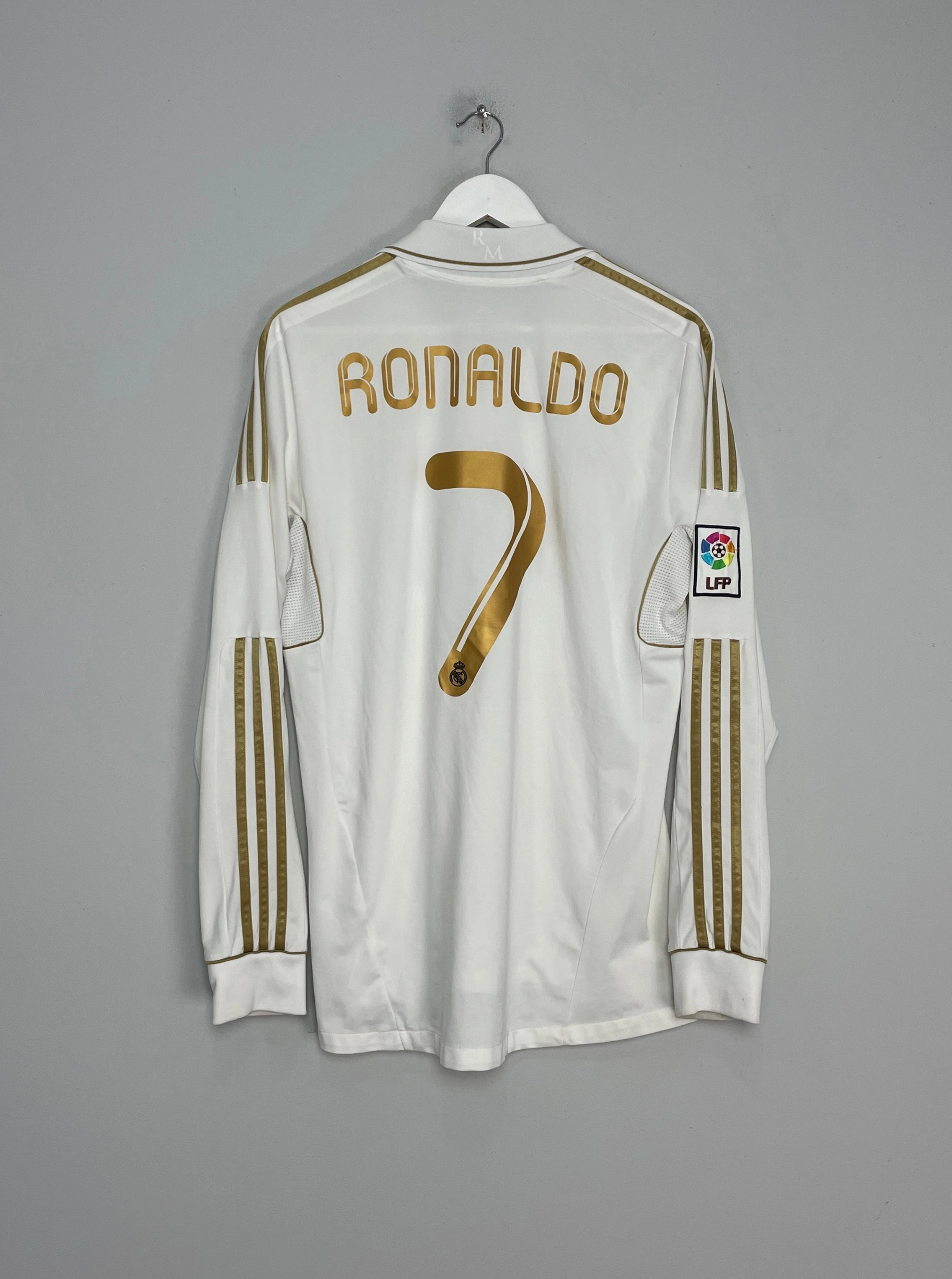 Reinforced Hems High Elasticity Fabric 2011/12 REAL MADRID RONALDO #7 L/S HOME SHIRT (L) ADIDAS