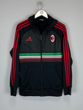 2012/13 AC MILAN HOODED TRACK JACKET (M) ADIDAS Layered Mesh Inserts UV Protection Fabric