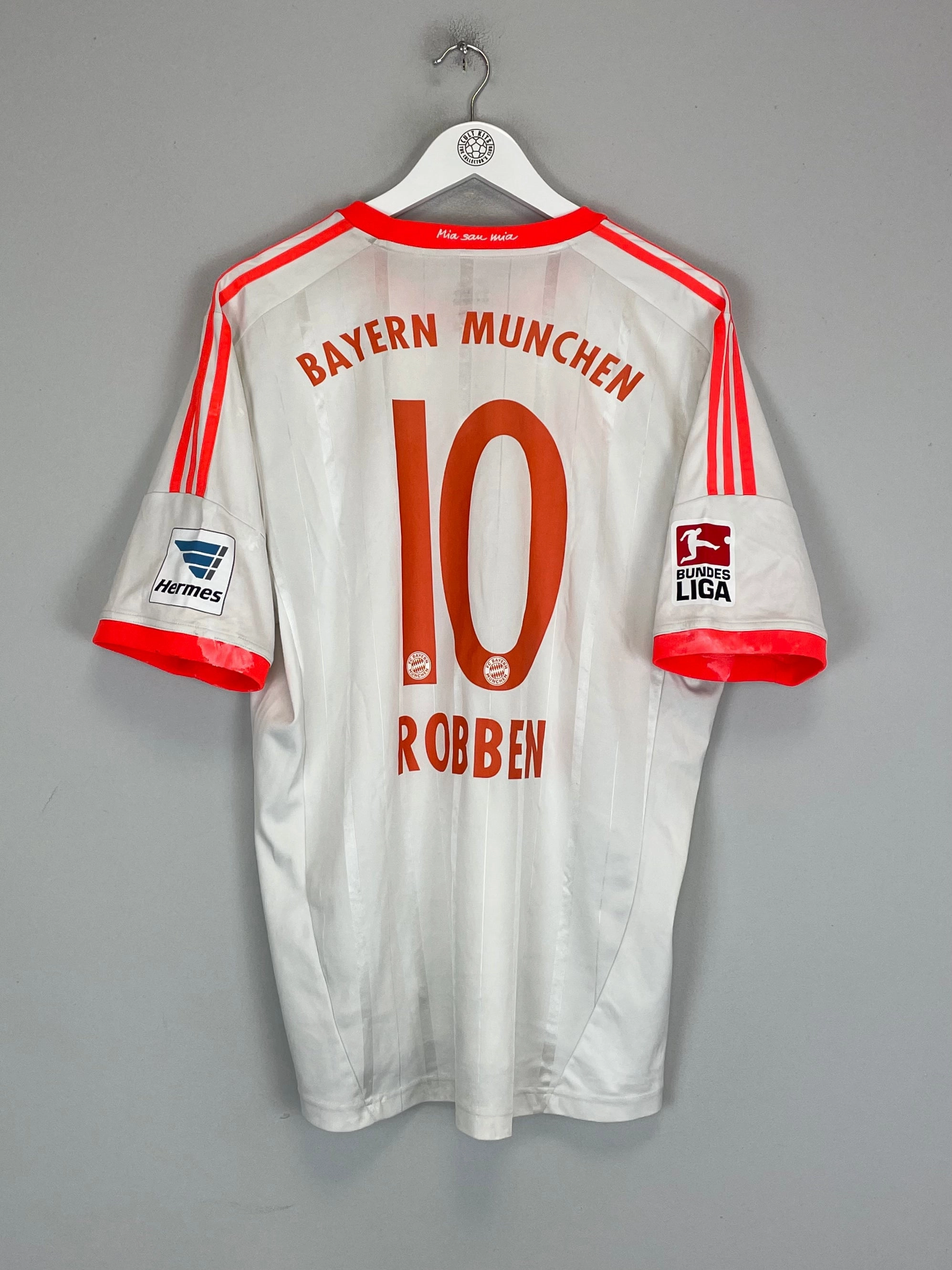 2012/13 BAYERN MUNICH ROBBEN #10 AWAY SHIRT (XL) ADIDAS Tactile Surface Weave
