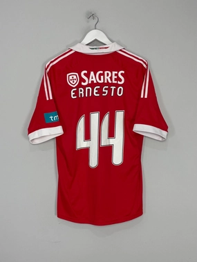 2012/13 BENFICA ERNESTO #44 *PLAYER ISSUE* SIGNED HOME SHIRT (L) ADIDAS Light Reflective Trim Accent Chic Comfort