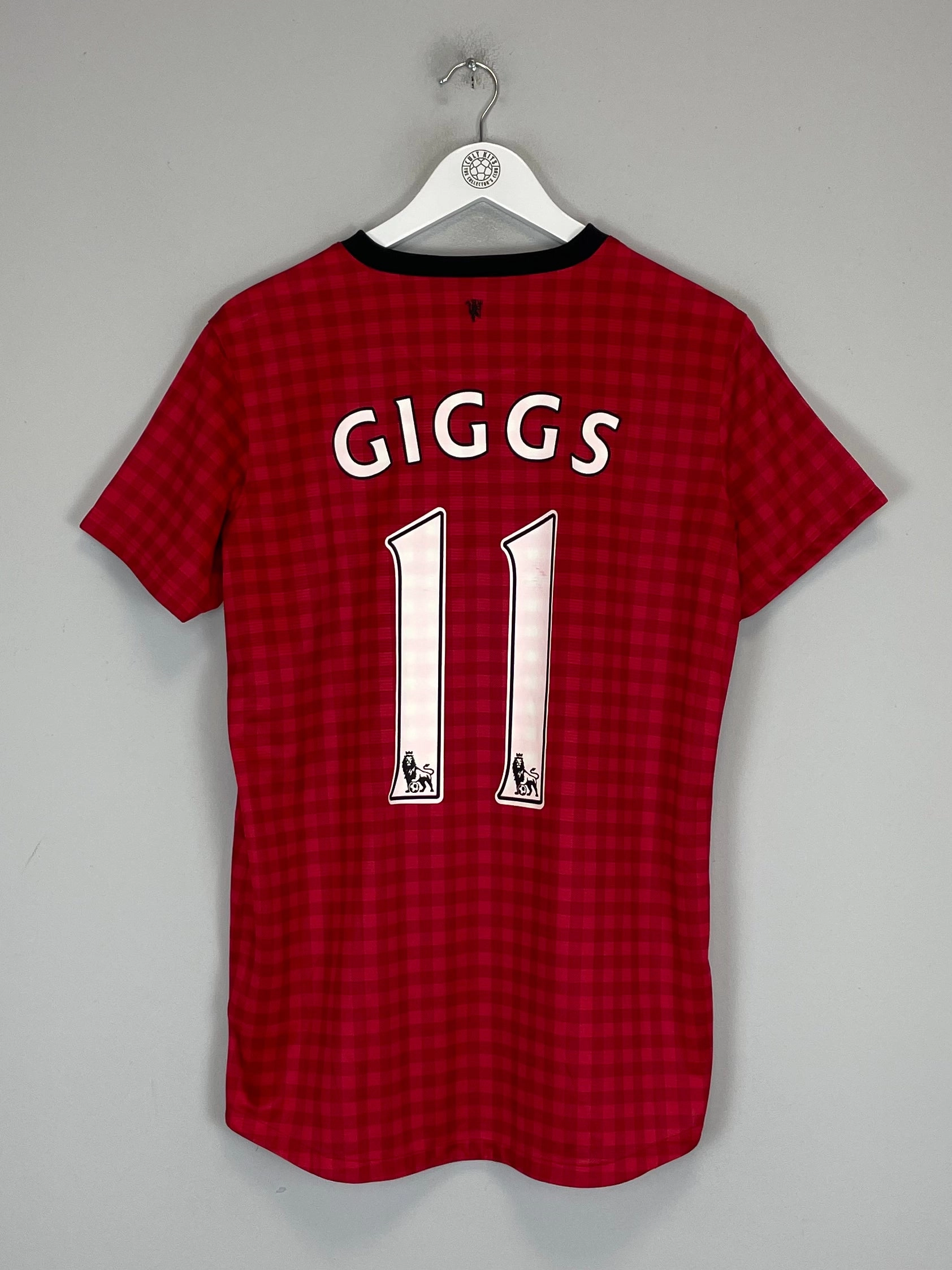 2012/13 MANCHESTER UNITED GIGGS #11 HOME SHIRT (XL.WOMENS) NIKE Recycled Material Options Anti Microbial Fiber Blend
