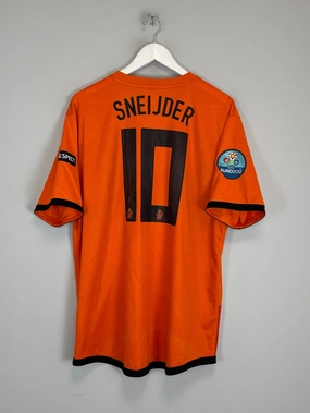 2012/13 NETHERLANDS SNEIJDER #10 HOME SHIRT (XL) NIKE Irregularity Balanced Weave Eco Friendly Dye