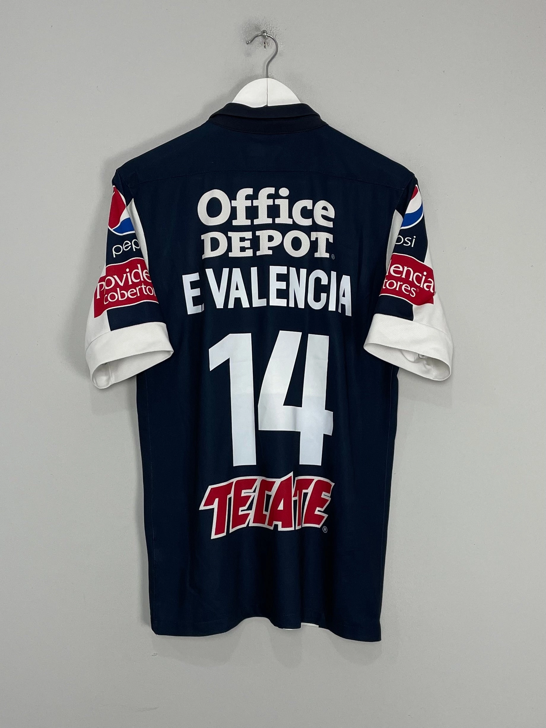 2012/13 PACHUCA E.VALENCIA #14 HOME SHIRT (M) NIKE Compression Fit Garment Dyed Colorfastness