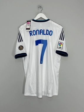 2012/13 REAL MADRID RONALDO #7 *BNWT* HOME SHIRT (L) ADIDAS Lockstitch Detailing