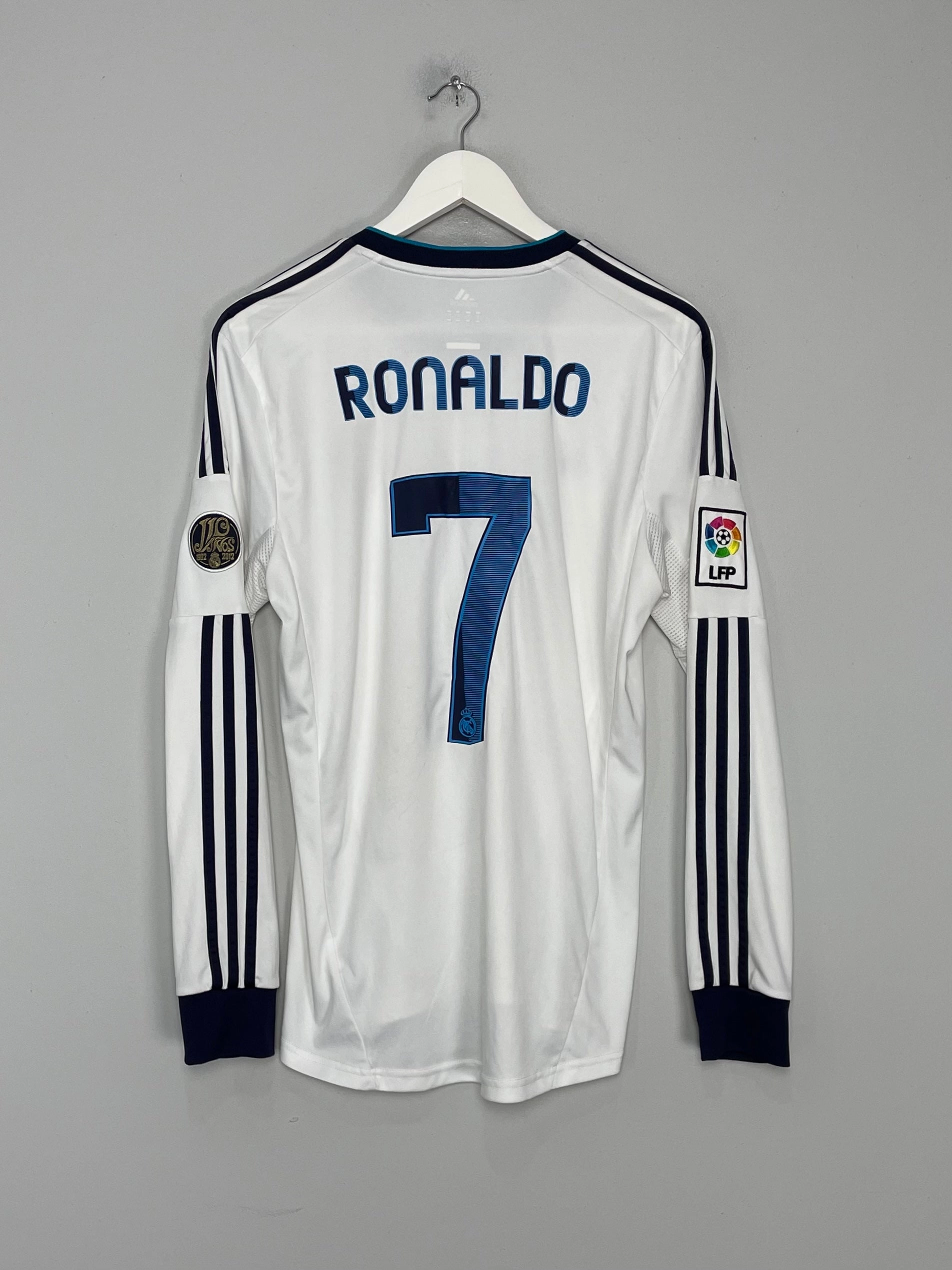 2012/13 REAL MADRID RONALDO #7 L/S HOME SHIRT (M) ADIDAS Odor Control Yarn All Day Fit
