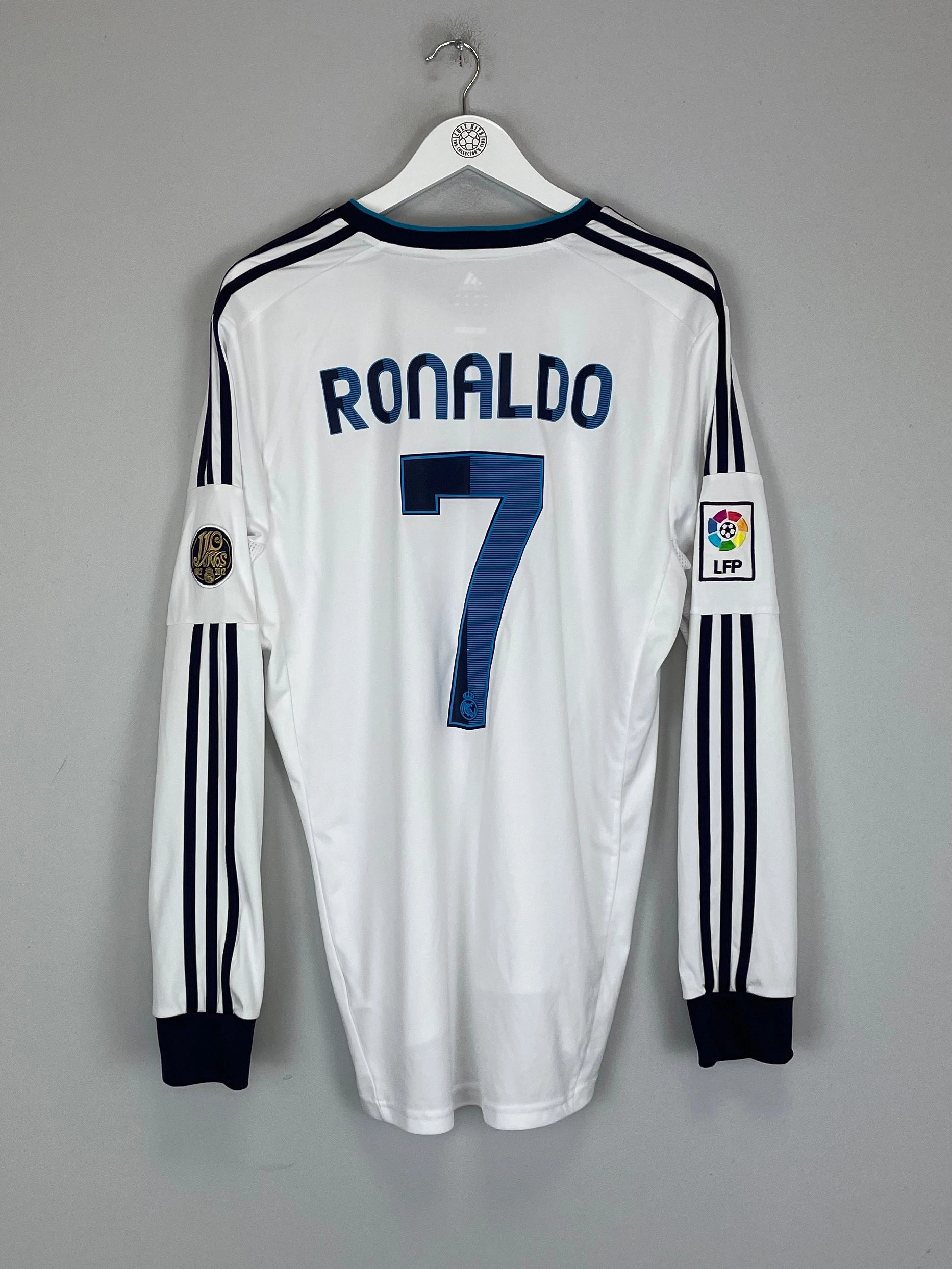 Tubular Body Mapping Strategic Perforation Design 2012/13 REAL MADRID RONALDO #7 L/S HOME SHIRT (XL) ADIDAS