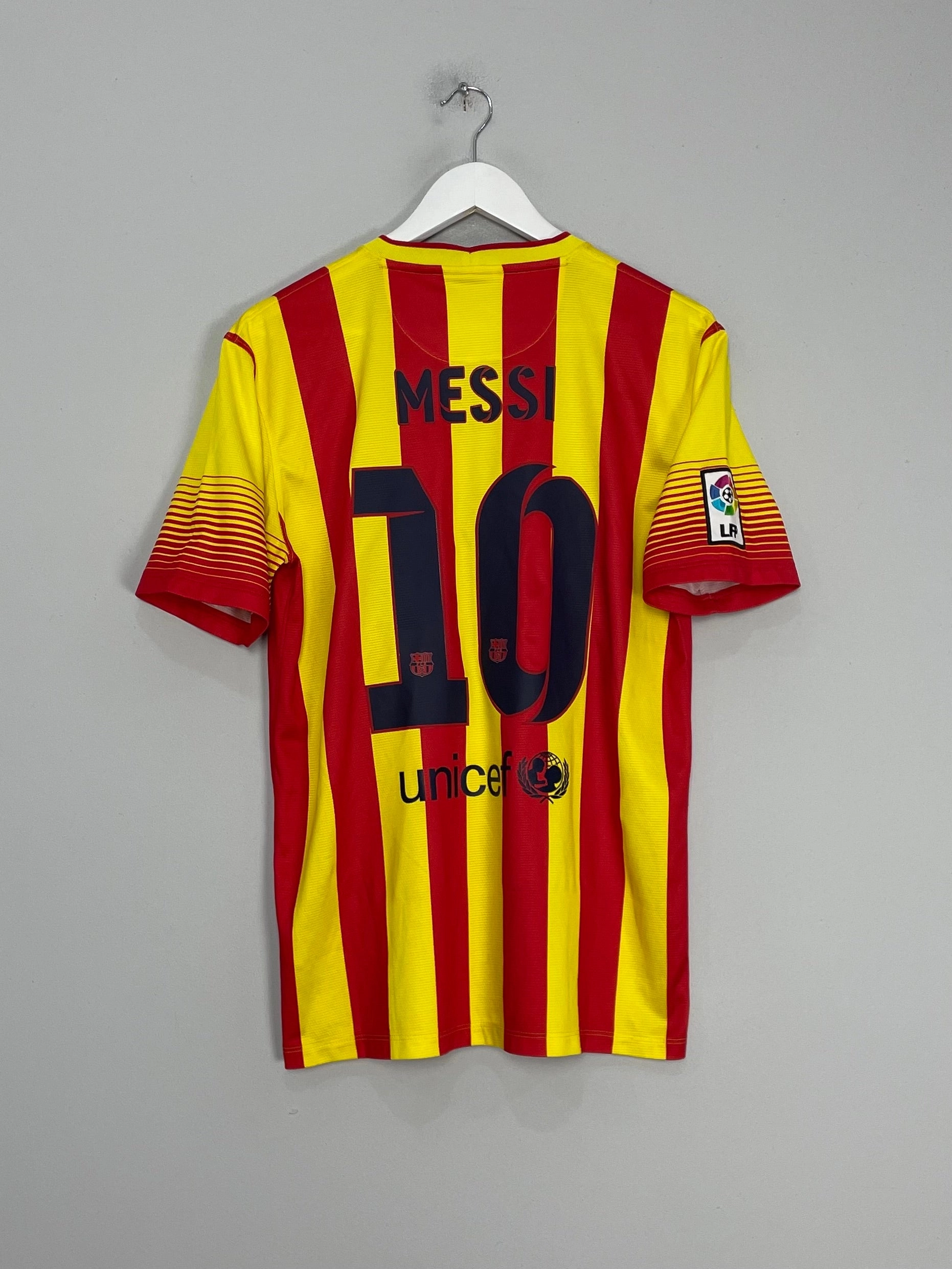 Tagless Label Design 2013/14 BARCELONA MESSI #10 AWAY SHIRT (M) NIKE